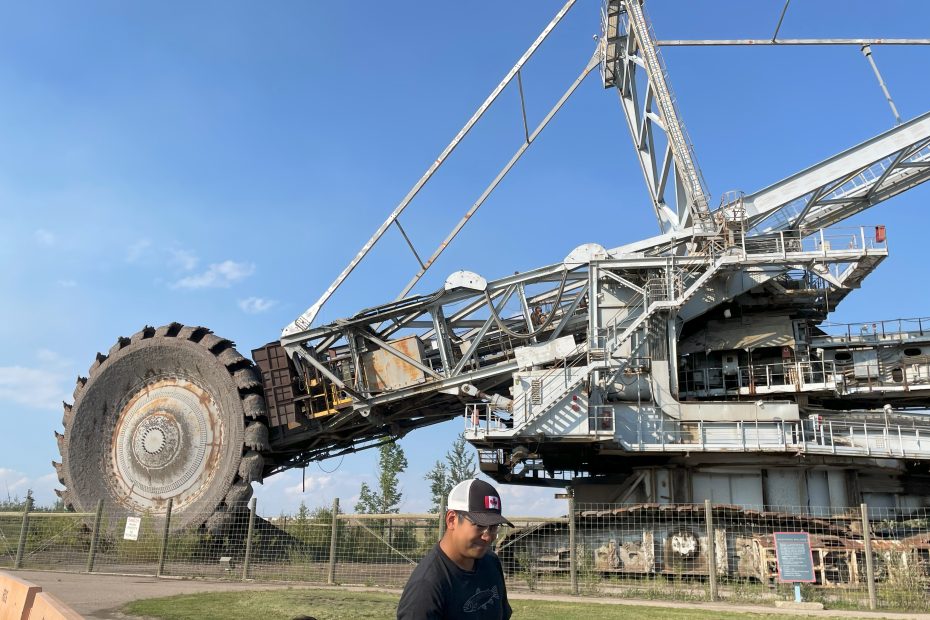 Giants of Mining display in Fort McMurray.