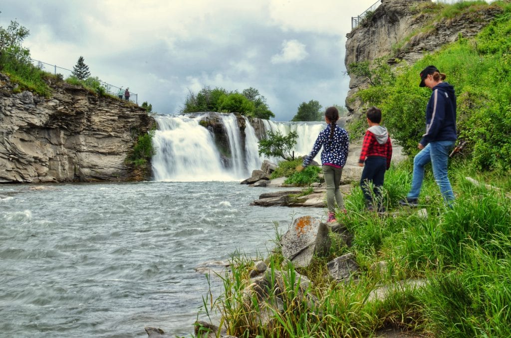 Lower bank of Lundbreck Falls