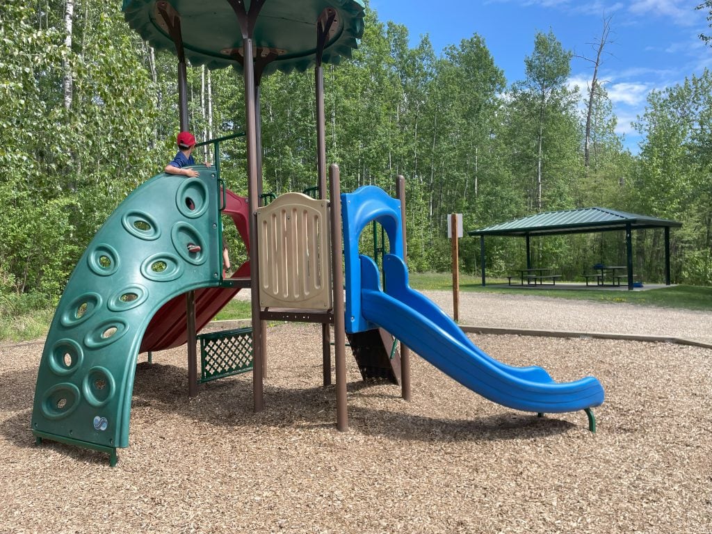 Chickakoo Lake playground from the west