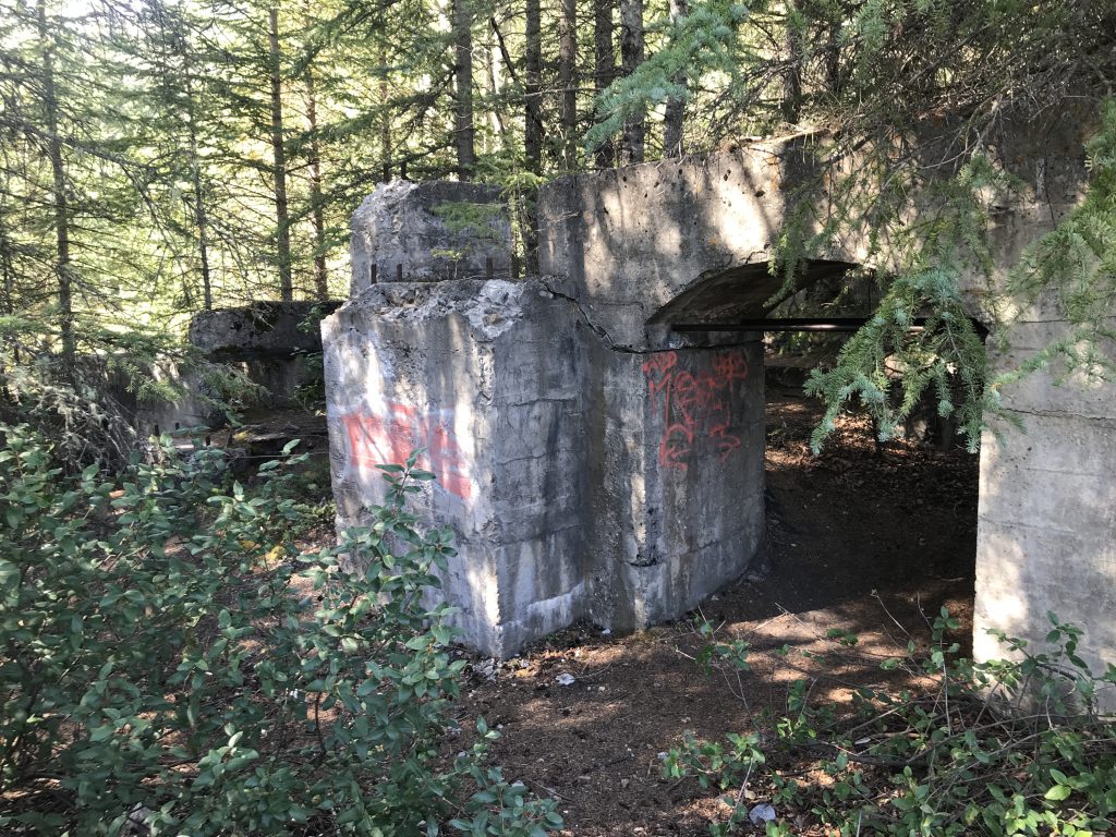 Ruins in Bankhead ghost town in Banff National Park